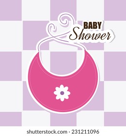 Baby shower design over  background,vector illustration