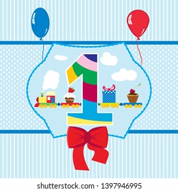 Baby shower design over blue background, vector illustration