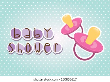 baby shower design over blue background vector illustration  