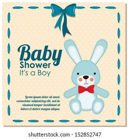 baby shower design over dotted background vector illustration 