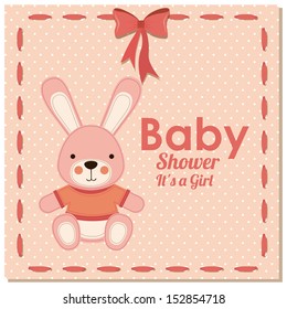 baby shower design over dotted background vector illustration 