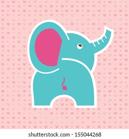 baby shower design over dotted background vector illustration