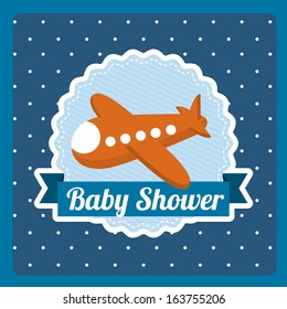 baby shower design over dotted background vector illustration   