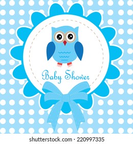 baby shower design over dotted background vector illustration