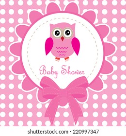 baby shower design over dotted background vector illustration