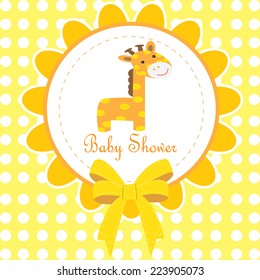 baby shower design over dotted background vector illustration