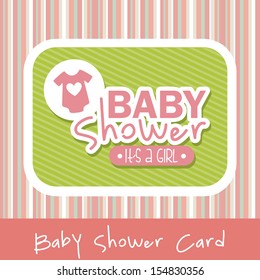 baby shower design over lineal background vector illustration