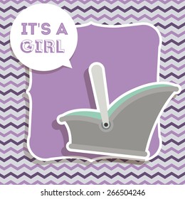 Baby shower design over pastel background, vector illustration