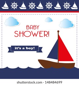 baby shower design over white background vector illustration 