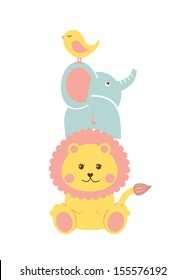 baby shower design over white background vector illustration