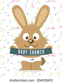 baby shower design over white background vector illustration