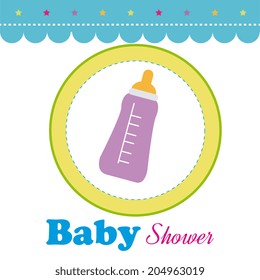 Baby shower design over white background, vector illustration