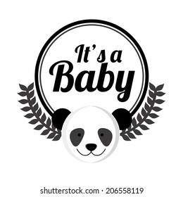 Baby shower design over white background, vector illustration