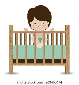 Baby Shower design over white background, vector illustration