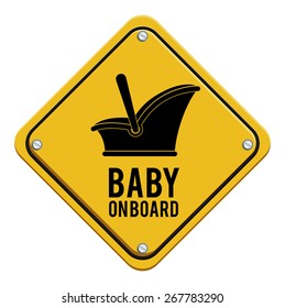 Baby shower design over white background, vector illustration
