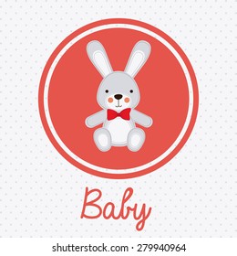 Baby Shower design over white background, vector illustration