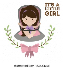 baby shower design over white background, vector illustration