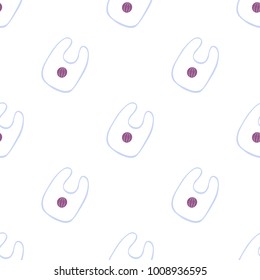Baby shower design pattern with baby's garments