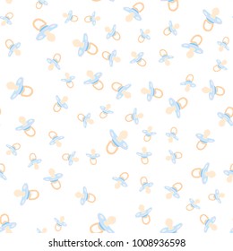 Baby shower design pattern with baby's garments