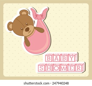 baby shower design, vector illustration eps10 graphic