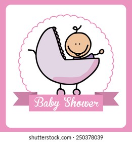 baby shower design, vector illustration eps10 graphic 