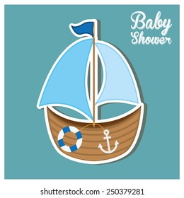 baby shower design, vector illustration eps10 graphic 