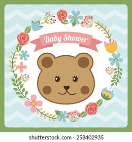 baby shower design, vector illustration eps10 graphic 
