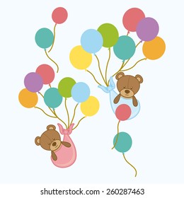baby shower design, vector illustration eps10 graphic 