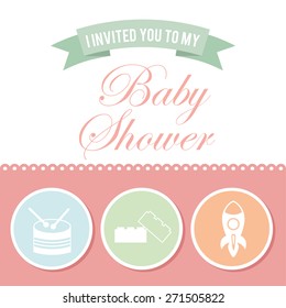 baby shower design, vector illustration eps10 graphic 