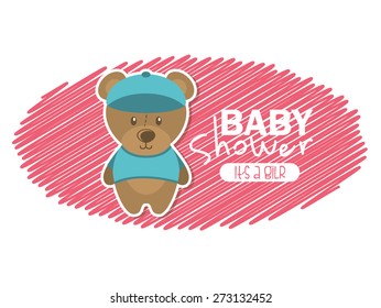 baby shower design, vector illustration eps10 graphic 