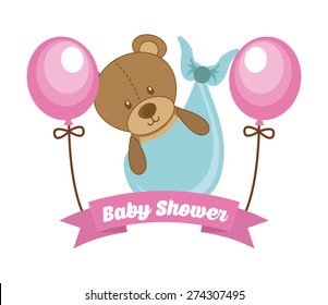 baby shower design, vector illustration eps10 graphic 