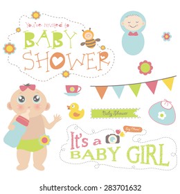 baby shower design. vector illustration