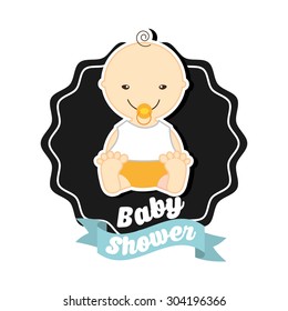 baby shower design, vector illustration eps10 graphic 