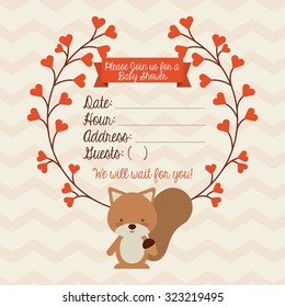 baby shower design, vector illustration eps10 graphic 