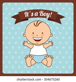 baby shower design, vector illustration eps10 graphic 
