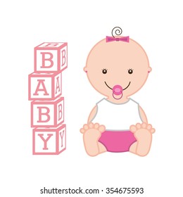 baby shower design, vector illustration eps10 graphic 