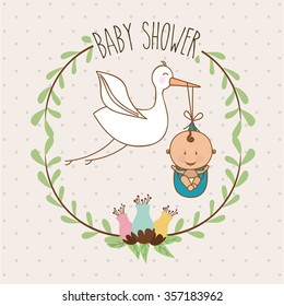 baby shower design, vector illustration eps10 graphic 