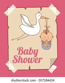 baby shower design, vector illustration eps10 graphic 