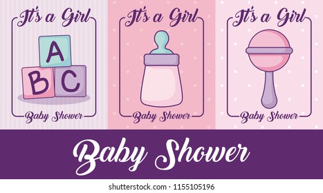 Baby shower design vector ilustration icon baby girls