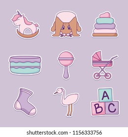 Baby shower design vector ilustration icon baby girls