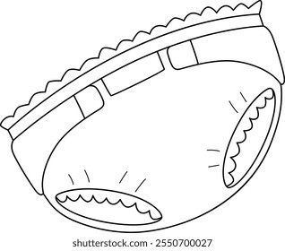 Baby Shower Baby Diaper Isolated Coloring Page