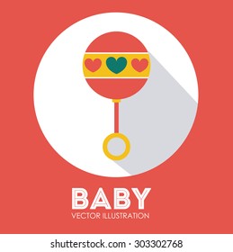 Baby shower digital design, vector illustration eps 10
