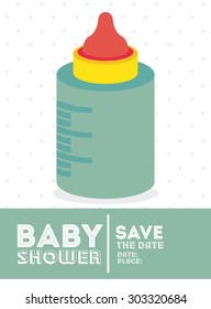 Baby shower digital design, vector illustration eps 10