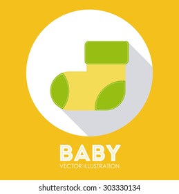 Baby shower digital design, vector illustration eps 10