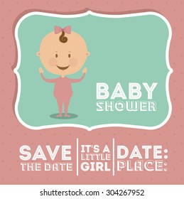 Baby Shower digital design, vector illustration eps 10