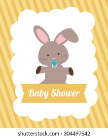 Baby Shower digital design, vector illustration 10 eps graphic