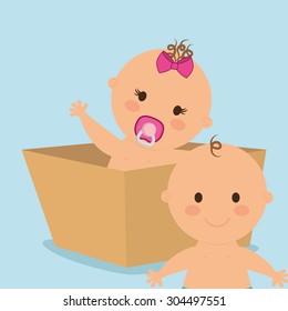 Baby Shower digital design, vector illustration 10 eps graphic