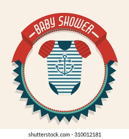 Baby shower digital design, vector illustration eps 10