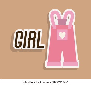 Baby shower digital design, vector illustration eps 10