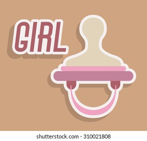 Baby shower digital design, vector illustration eps 10